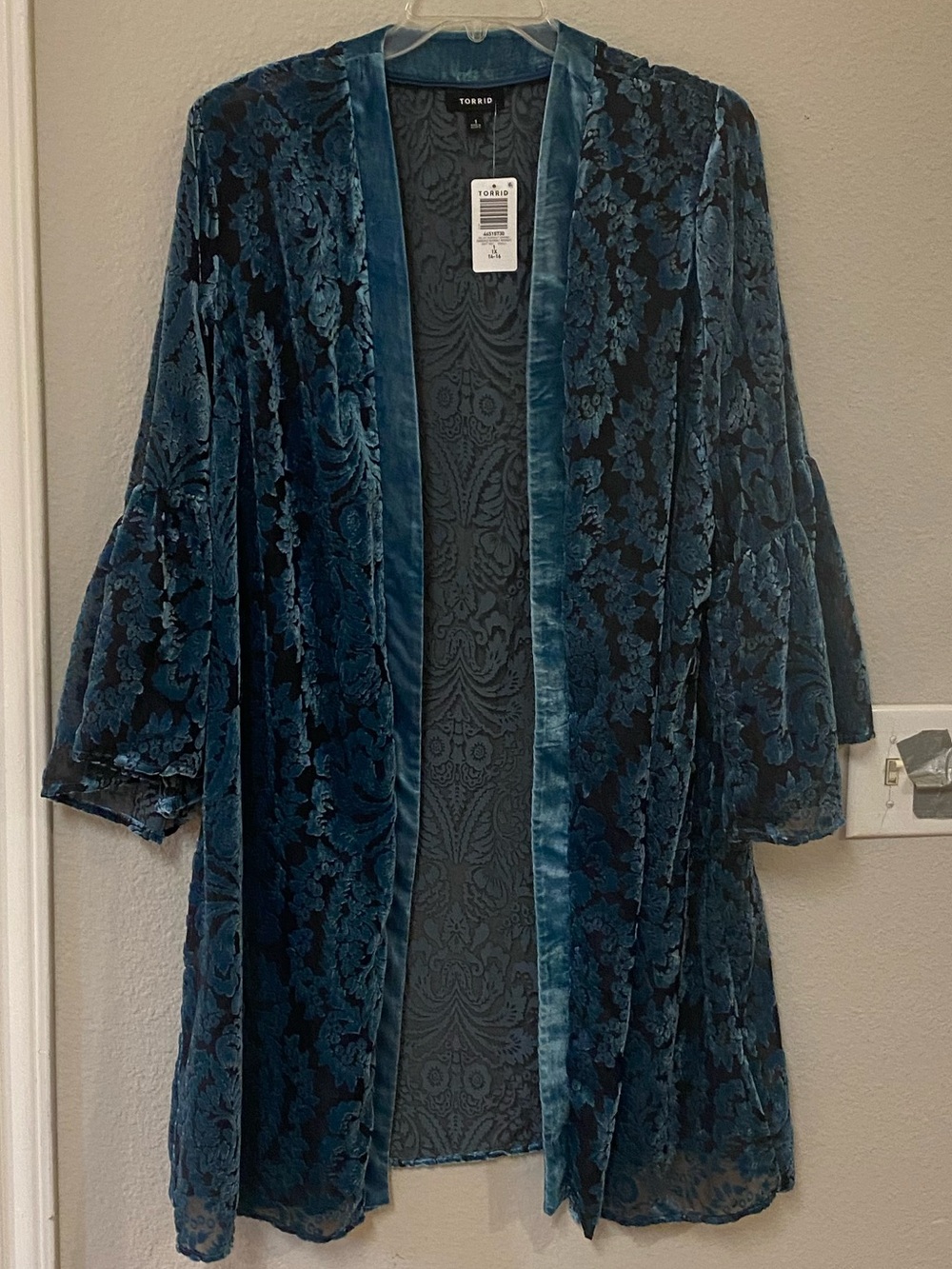 torrid Teal Burnout Velvet Kimono - Quick List For Show